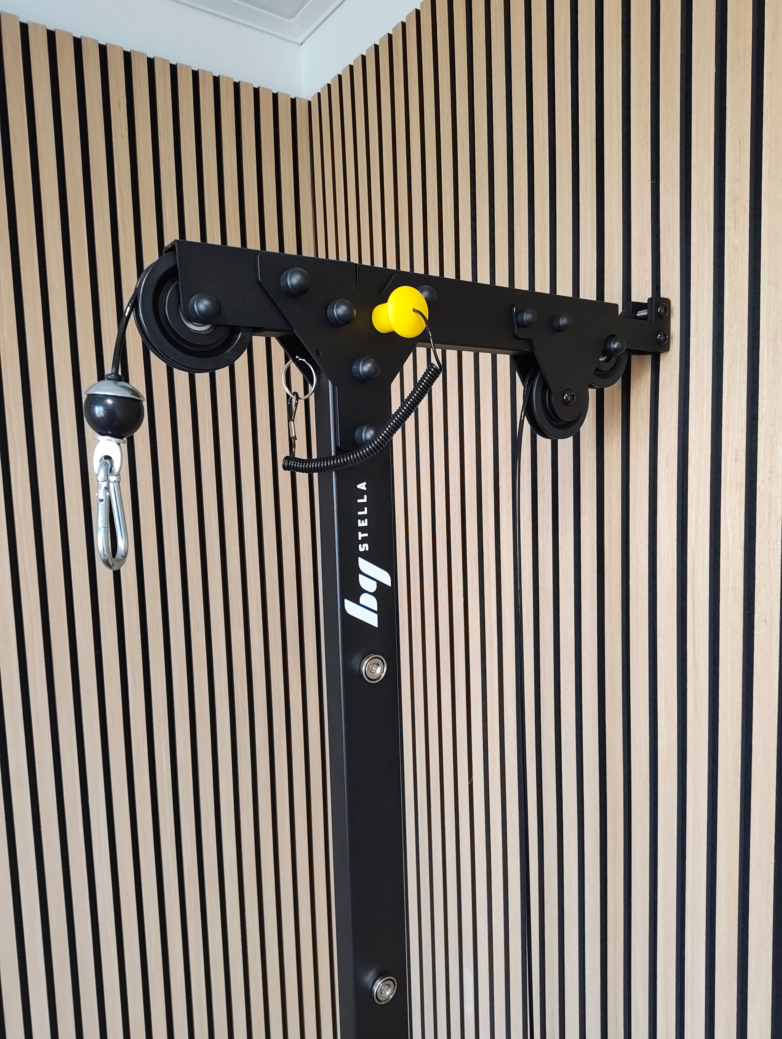 CableRig 5 – väggmonterad kabelmaskin med viktband och viktplattor